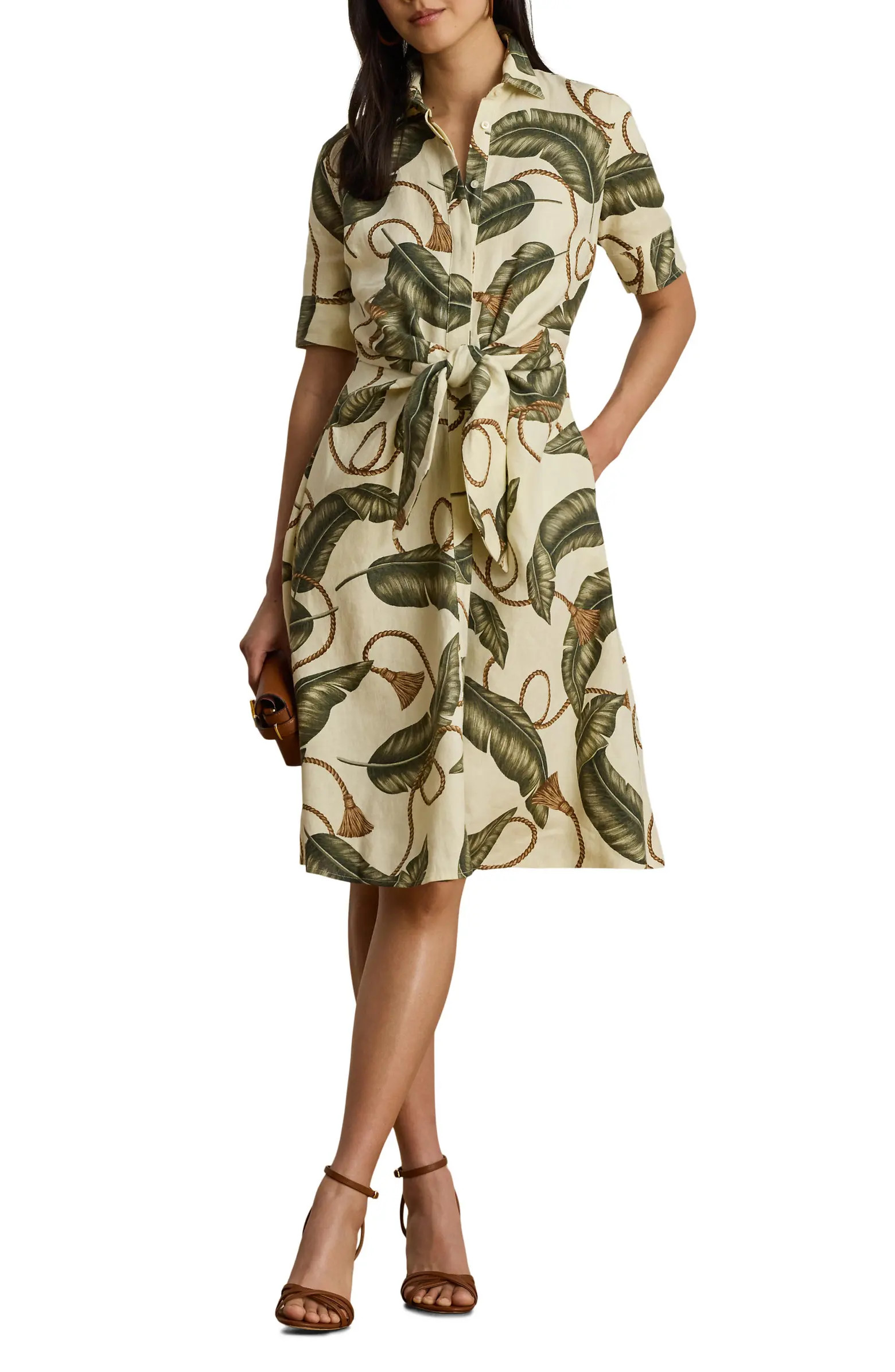 Lauren Ralph Lauren Short Sleeve Shirtdress | Nordstrom | Nordstrom
