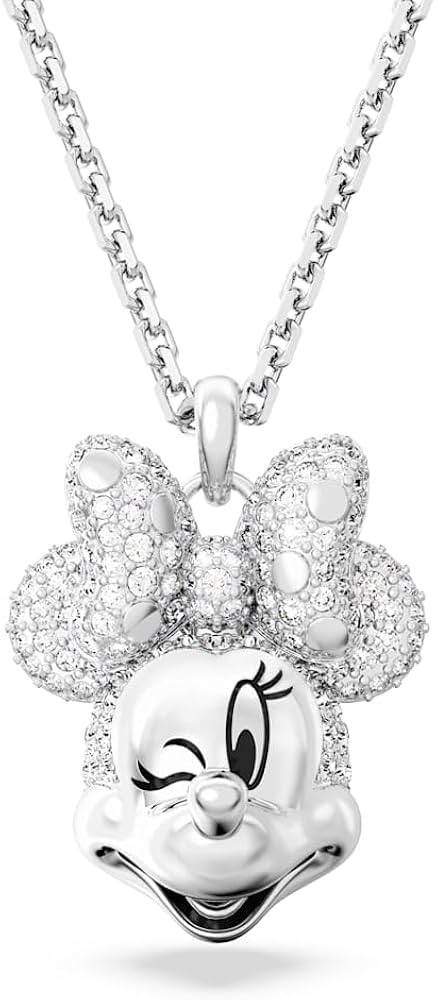 Swarovski Disney Minnie Mouse pendant, White, Rhodium Finished | Amazon (US)