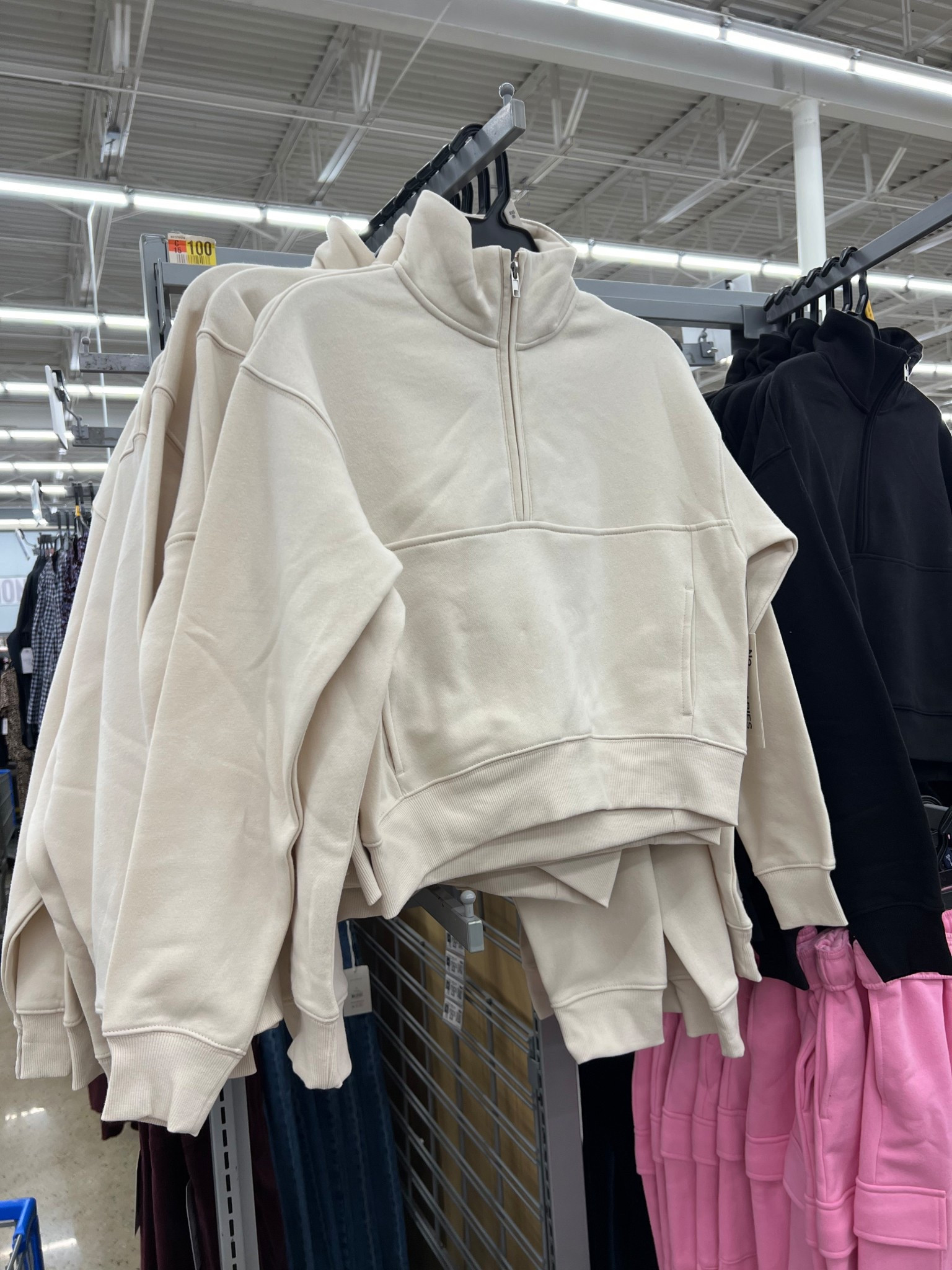 $13 fleece quarter zip pillows at Walmart, these are warm, size up #walmartfashion 

#LTKFindsUnder100 #LTKFindsUnder50