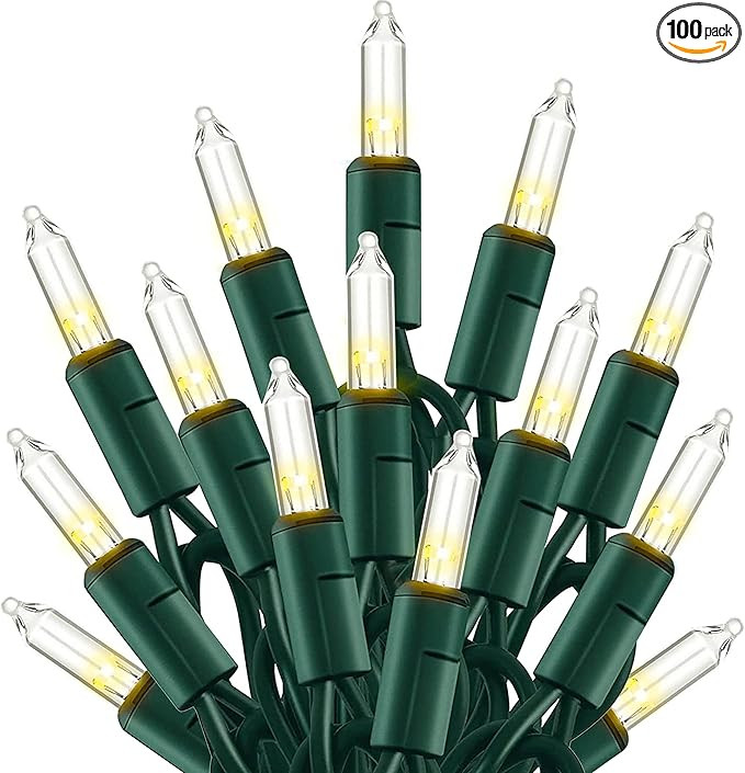 TW SHINE Christmas Lights, 20FT 100 Count Incandescent Mini Christmas Tree Lights, Waterproof Xma... | Amazon (US)