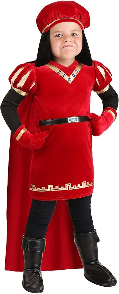 Toddler Lord Farquaad Costume | Officially Licensed Shrek Outfit With Tunic, Cape, Hat, Gloves, A... | Amazon (US)