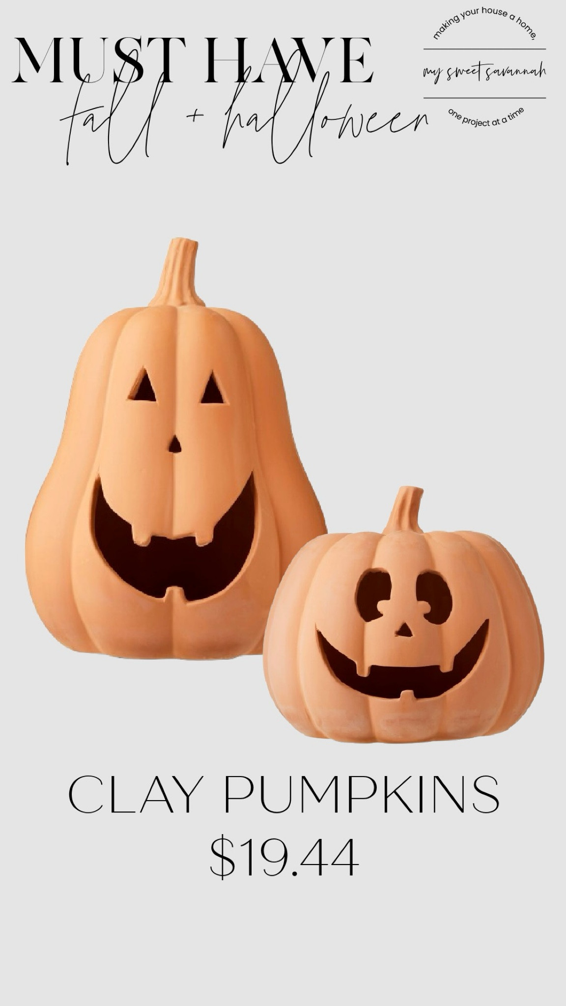 These Walmart terra cotta Jack-O-Lantern pumpkins are the perfect Pottery Barn dupe! 🎃 Get the same high-end look for less while adding a rustic, charming vibe to your Halloween decor. Tap to shop these budget-friendly fall staples! #WalmartFinds #DesignerDupe #HalloweenDecor #LTKHome

#LTKHome #LTKSaleAlert #LTKSeasonal