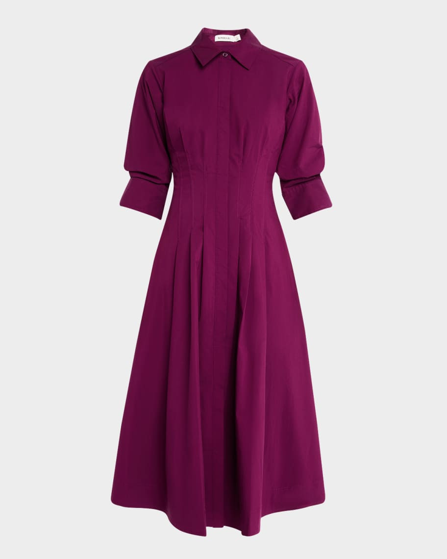 Jazz Pintuck Midi Dress | Neiman Marcus