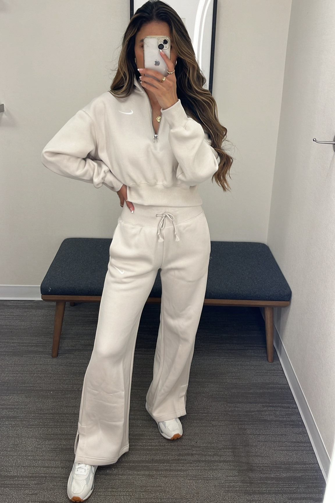 Loving this neutral athleisure duo! Wearing xs in the pants, small in the top and 8 in sneakers! 

#LTKSummerSales #LTKxNSale #LTKStyleTip