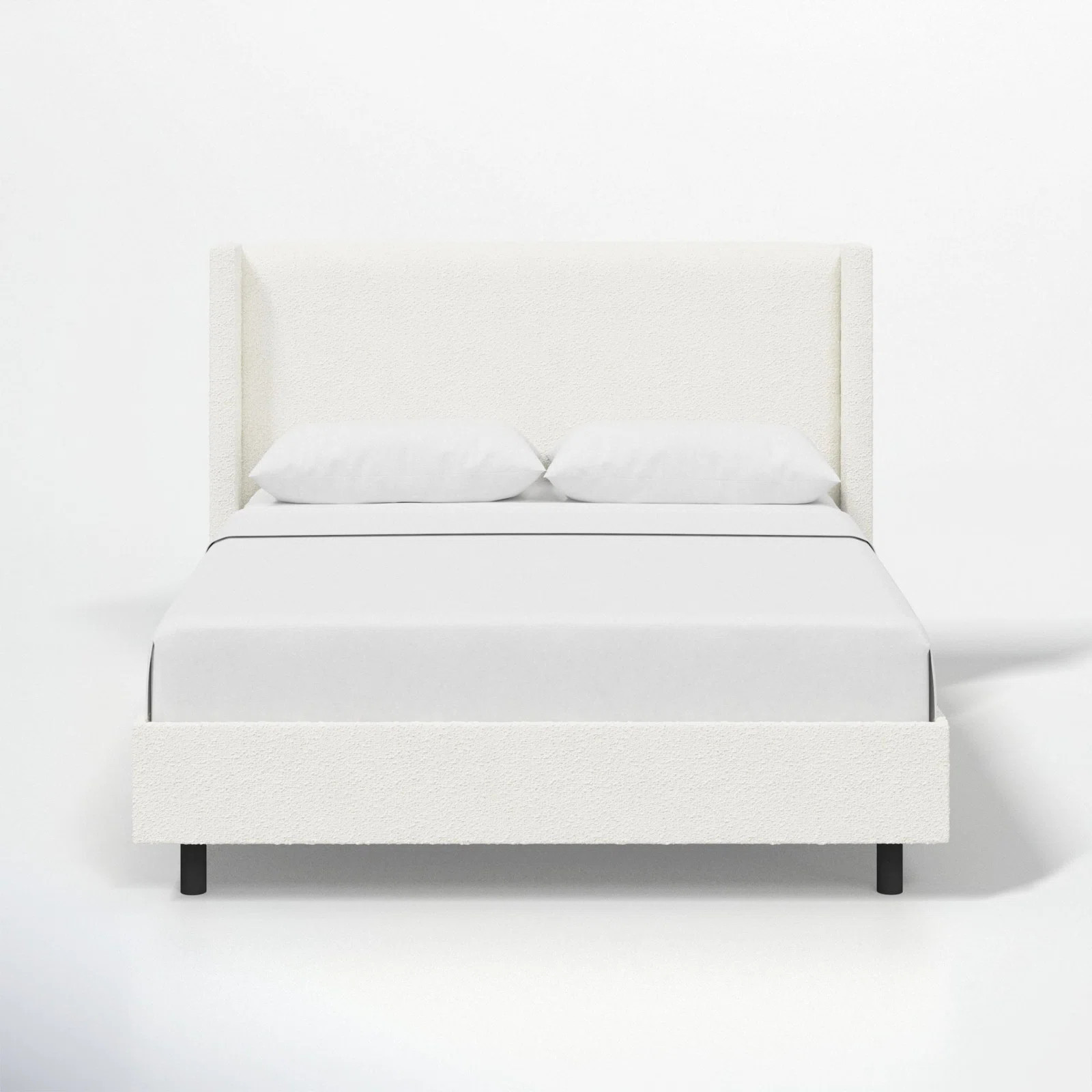 Hanson Upholstered Wingback Platform Bed | Birch Lane