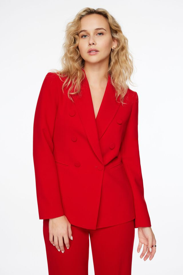 Fitted Double Breasted Blazer | Dynamite Clothing