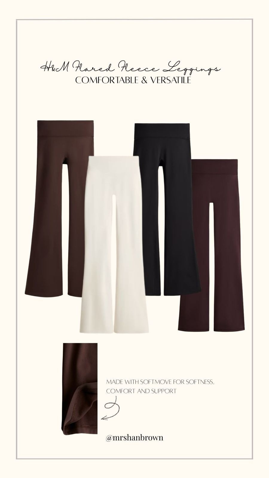 I love these H&M Flared Fleece Leggings which are comfortable and versatile! Such a fab item to add to your capsule wardrobe 👏🏻

Winter Style, Winter Outfit, Winter Outfit Inspiration, January Style, Layering, Flared Leggings, Capsule Wardrobe, Wardrobe Staple, Everyday Wear 

#LTKeurope #LTKuk #LTKwinter
