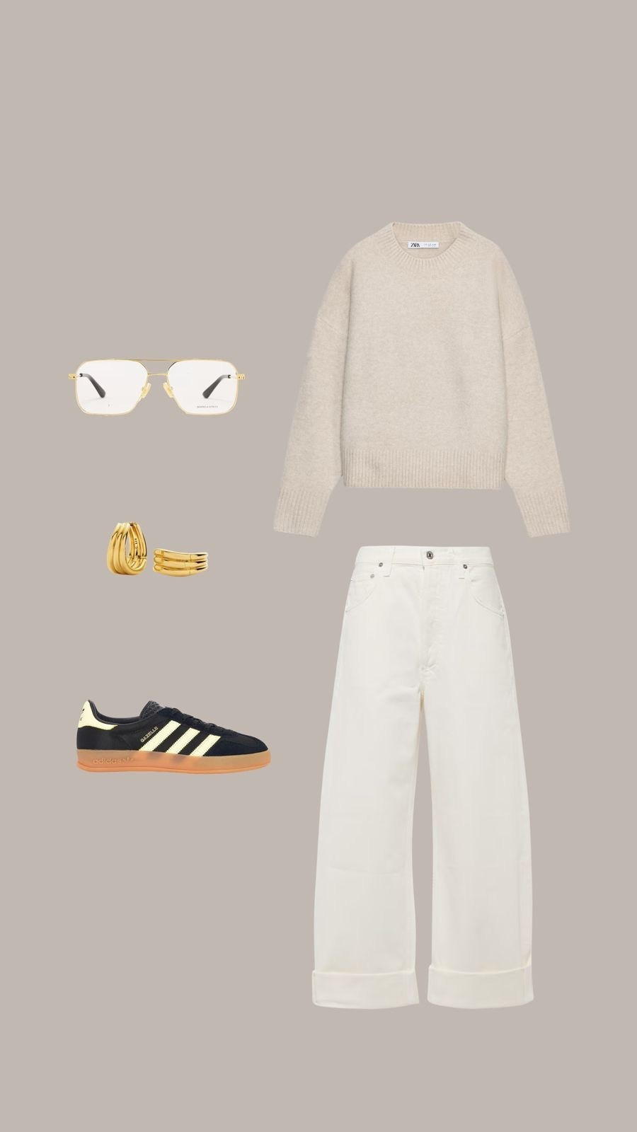 Everyday autumn outfit ☁️✨

Jumper, knitwear, adidas sambas, gold earrings, aviator sunglasses, white jeans, wide leg jeans, autumn style

#LTKStyleTip #LTKShoeCrush #LTKSeasonal
