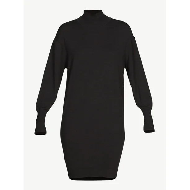 Free Assembly Women's Turtleneck Sweater Dress - Walmart.com | Walmart (US)