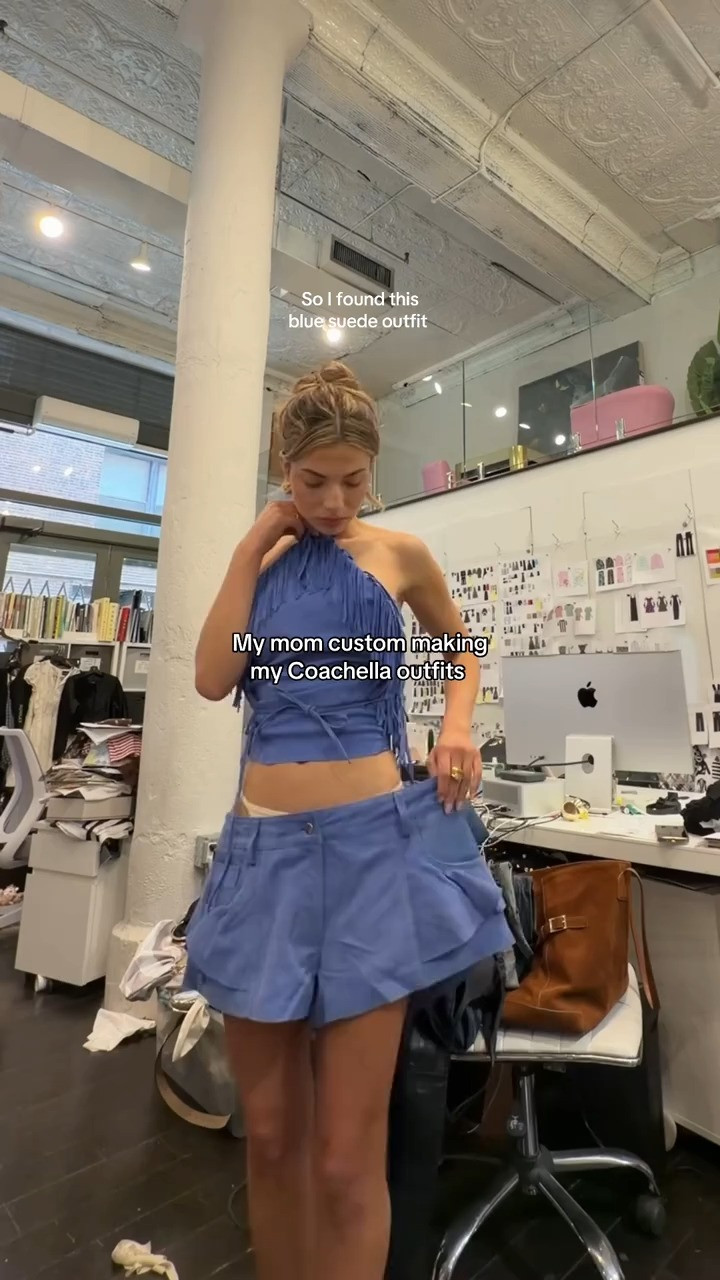 Custom making my coachella outfits 

 