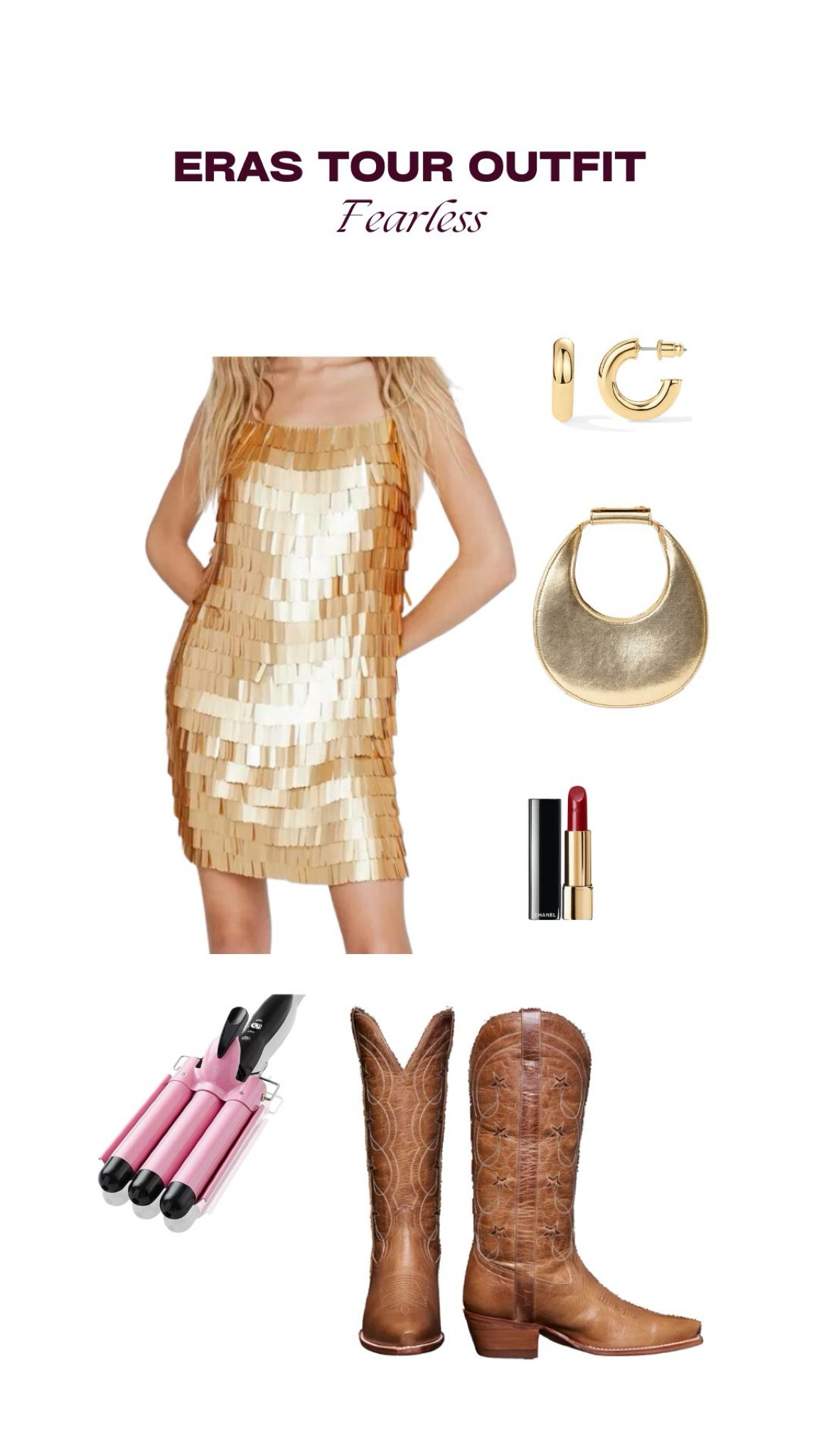 Eras Tour Outfit 🌼🐴🌟💛

Taylor Swift, Fearless, Concert outfit, Fearless, gold dress, outfit inspo, Taylor Swift concert outfit idea 

#LTKStyleTip #LTKShoeCrush #LTKParties