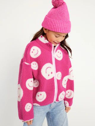 Cozy Sherpa Zip Jacket for Girls | Old Navy (US)