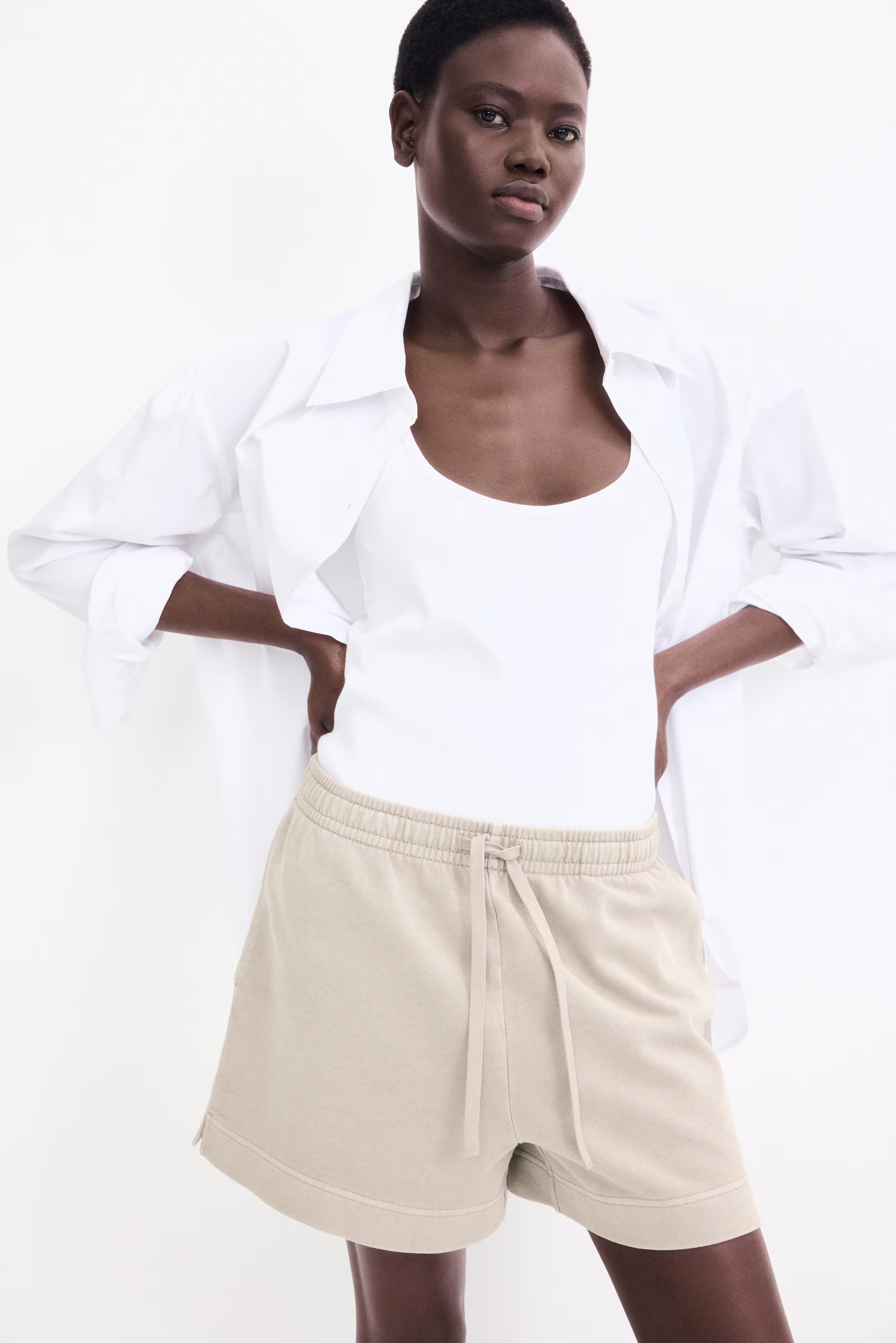 Washed Cotton Sweatshorts | H&M (US + CA)