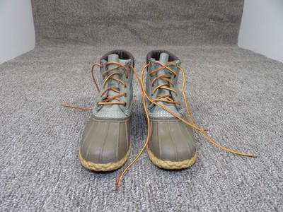 L.L.Bean Women's Duck Boots Ankle Lace Up Water Resistant Sage Brown Size 9M | eBay US