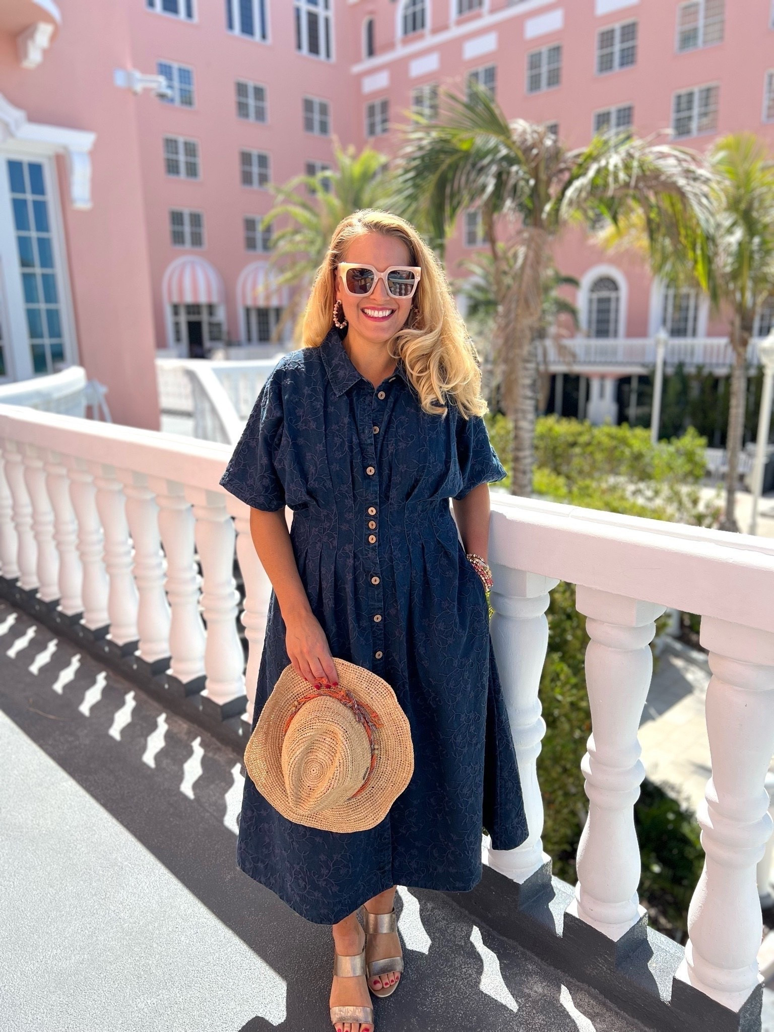 🏝️SOFT SURROUNDINGS: #ad Packing for a beach getaway? Here’s the dress you need! @soft_surroundings #softsurroundings 

👗My embroidered short sleeve midi dress flatterers with front and back tucks that define your waist. Love the tonal embroidery and beautiful floral pattern. You can wear this meeting friends for a lunch date, a beach getaway or everyday wear. Effortless style + versatility + breathable fabric = The dress you need!

🫶🏻Truly looks like a sophisticated denim dress. Buttons down the front, has side pockets and so soft! I’m wearing a medium and it fits true to size. Available in XS-3X. Color: Embroidered medium wash.

👒When heading out to the beach, don’t forget to pick up my Catalina Cowboy hat! This raffia hat features a colorful braided faux suede hatband and has an interior adjustable sweatband that makes it comfy. Also love the shapeable three inch brim to offer extra sun protection. 

🙌🏼In addition to my hat, I’m wearing a set of five bracelets with matching earrings. The genuine rhodonite beads in pinks, golds and earth tones look fantastic for spring and summer.

👡You can’t forget about these insanely comfortable textured sandals. Obsessed! This golden leather sandal has a soft shimmer and glow. Elevated and chic. You’ll be reaching for these all spring and summer long. I walked around all day and my feet felt great. Order your normal size. These are fantastic!

👉🏼Follow my shop @jtstjtst11 on the @shop.LTK app to shop this post and get my exclusive app-only content!

#liketkit 
@shop.ltk

#LTKSeasonal #LTKOver40 #LTKSaleAlert #LTKTravel #LTKgrwm #LTKootd #LTKMidsize #LTKSwim