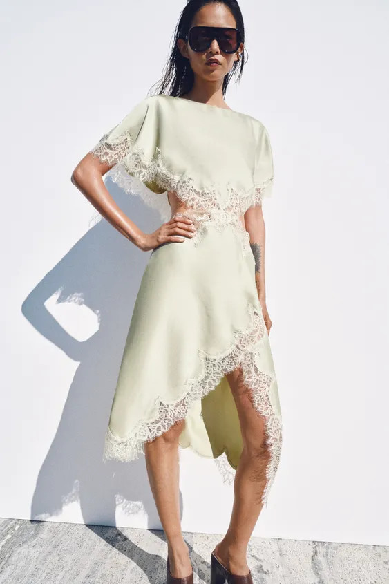 ZW COLLECTION CUT OUT LACE DRESS | Zara US
