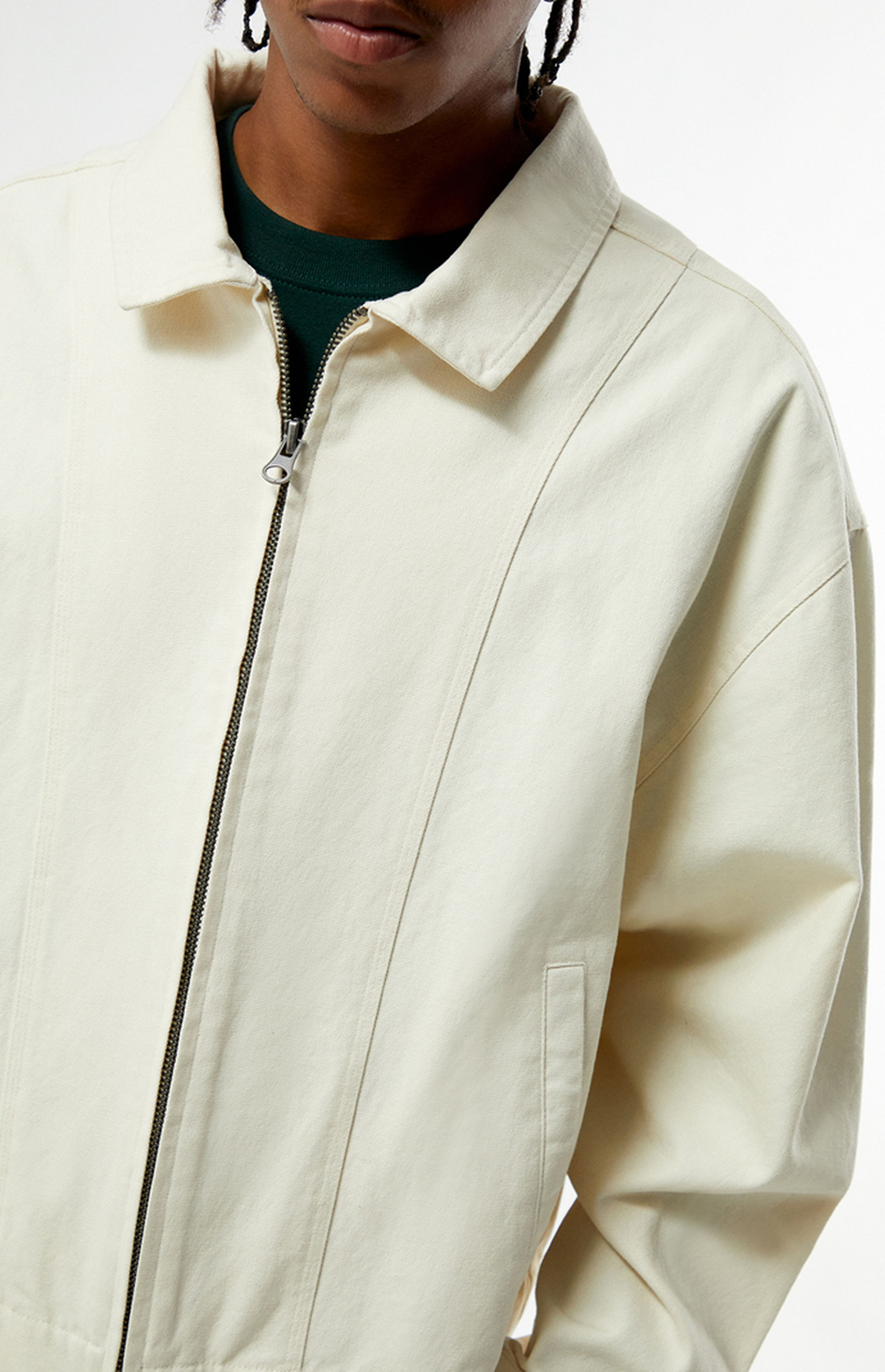 Pacsun Cream Double Seams Gas Jacket | PacSun