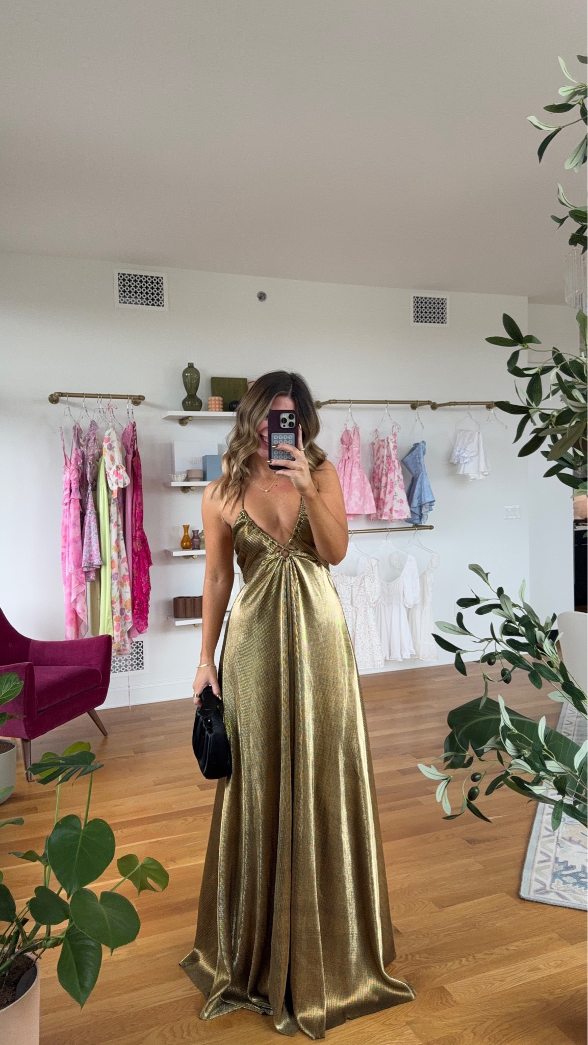 Gold sleeveless gown from show me your mumu is perfect for holiday parties or as a wedding guest dress. Shop this look in the links. 

#LTKstyletip #LTKwedding #LTKHoliday