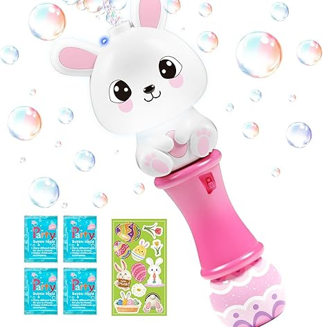 SpringFlower Bubble Blower Wand,Bubble Maker with LED Light-Up Effect for Kids,Bubble Toy for Bas... | Amazon (US)