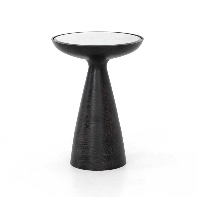 Fawley 22'' Tall Glass Pedestal End Table | Wayfair North America