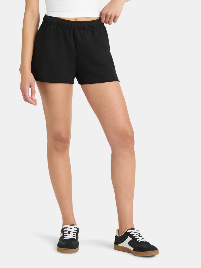 No Boundaries French Terry Shorts, 2'' Inseam, Women’s - Walmart.com | Walmart (US)