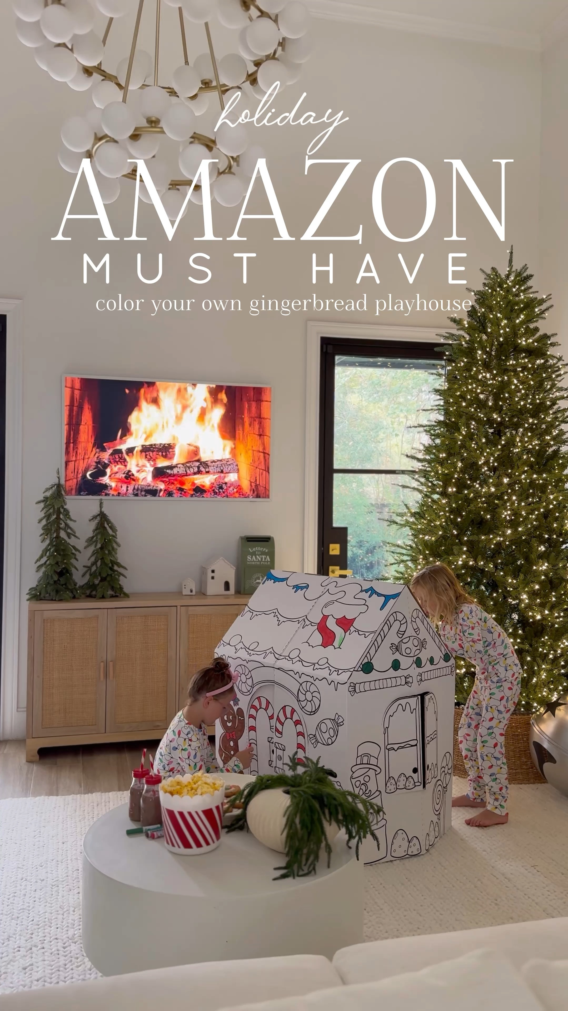 Kids Christmas Activity 

Start a new holiday tradition!  Grab a life size gingerbread house for your kids to color and play in during the holidays.  I setup some snacks and got out our favorite Crayola marker tower which has ALL THE BEST colors!  This keeps the kids entertained for hours. 

#LTKWatchNow #LTKHoliday #LTKFamily