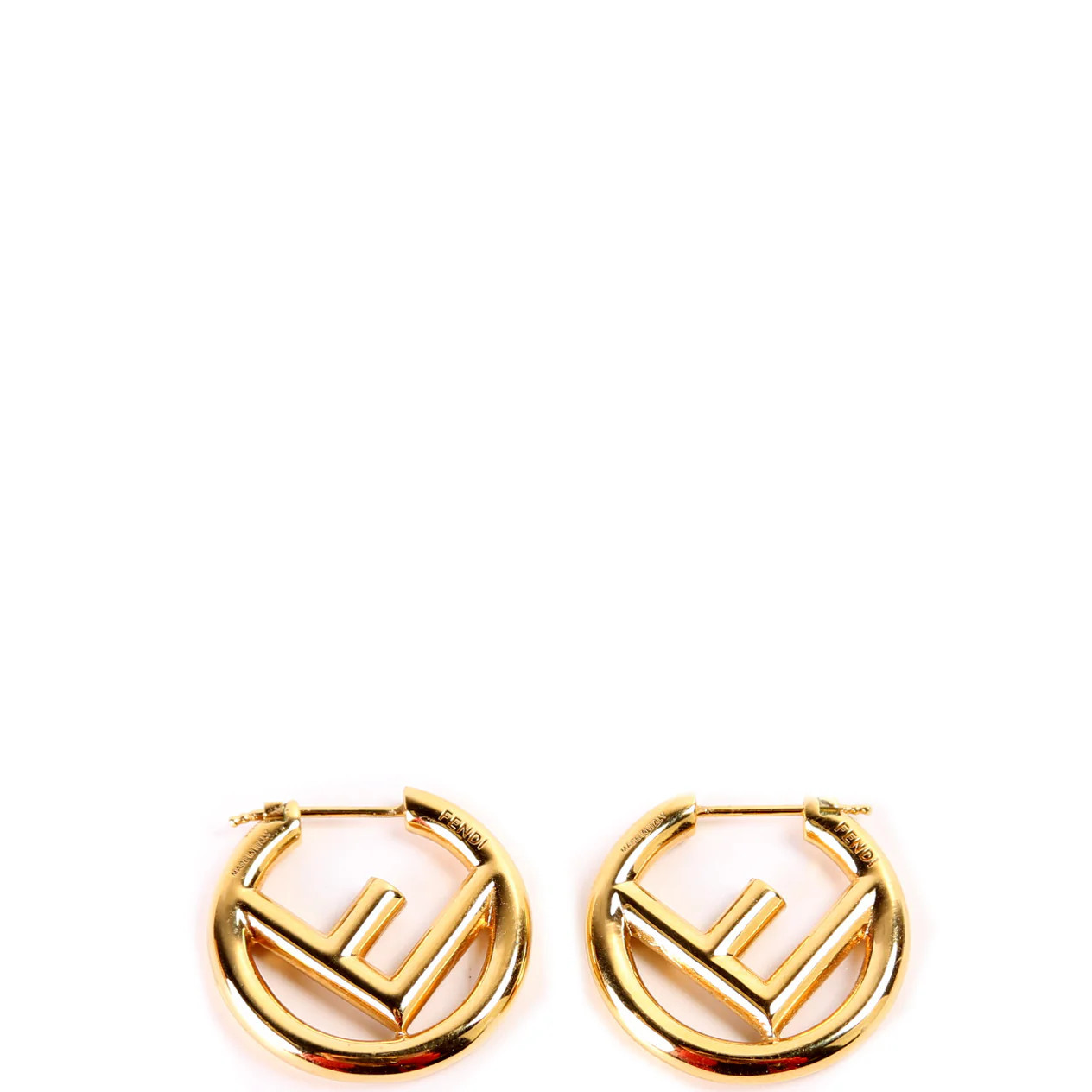 F Is Fendi Small Hoops | Keeks Designer Handbags