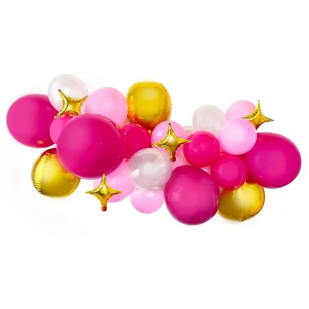 Packed Party 'Think Pink' Jumbo Pink Balloon Garland Kit - Walmart.com | Walmart (US)