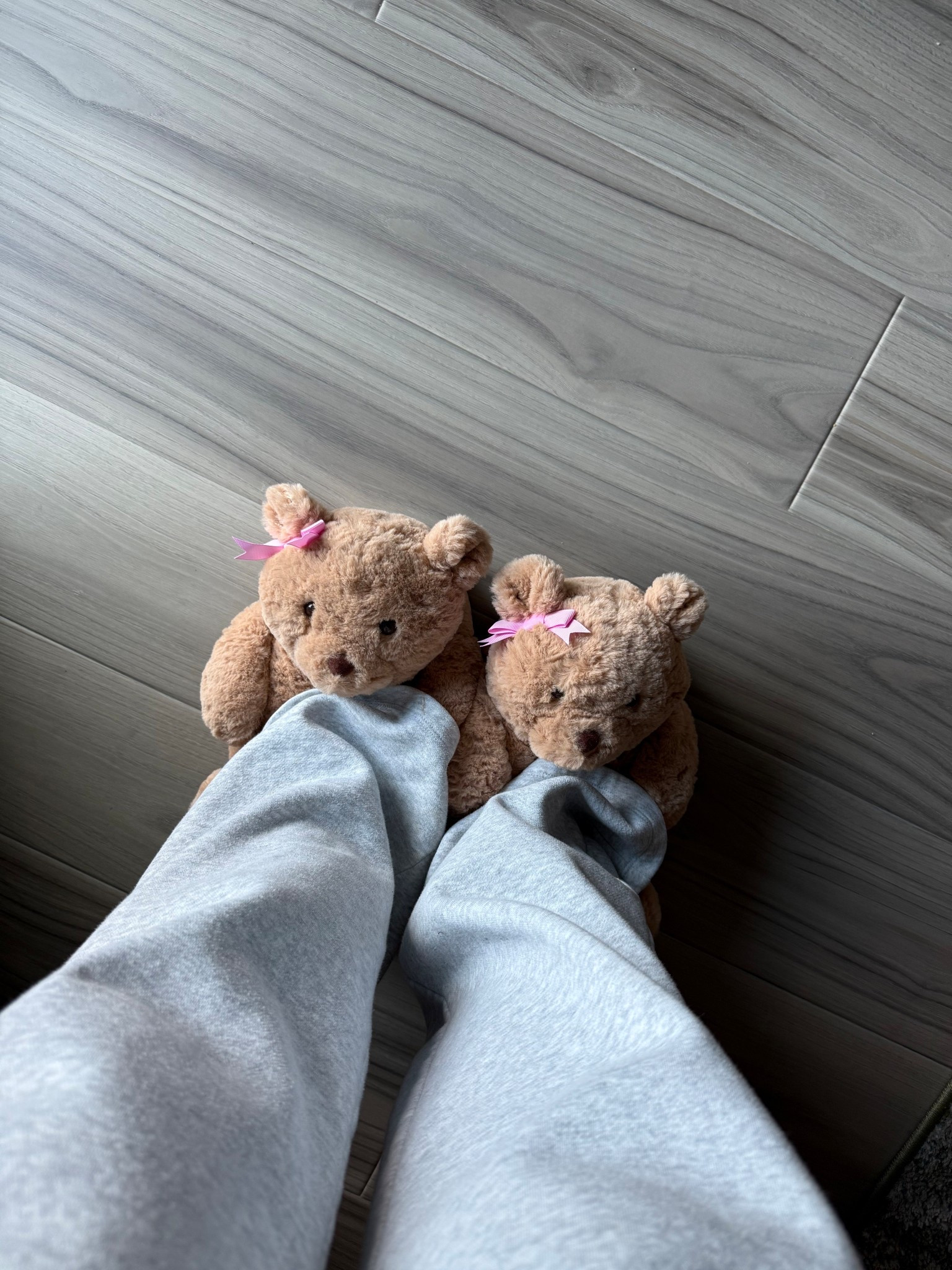 the cutest furry bear slippers with a pink bow 🎀 🧸🥺 

#LTKFindsUnder50 #LTKStyleTip #LTKHome