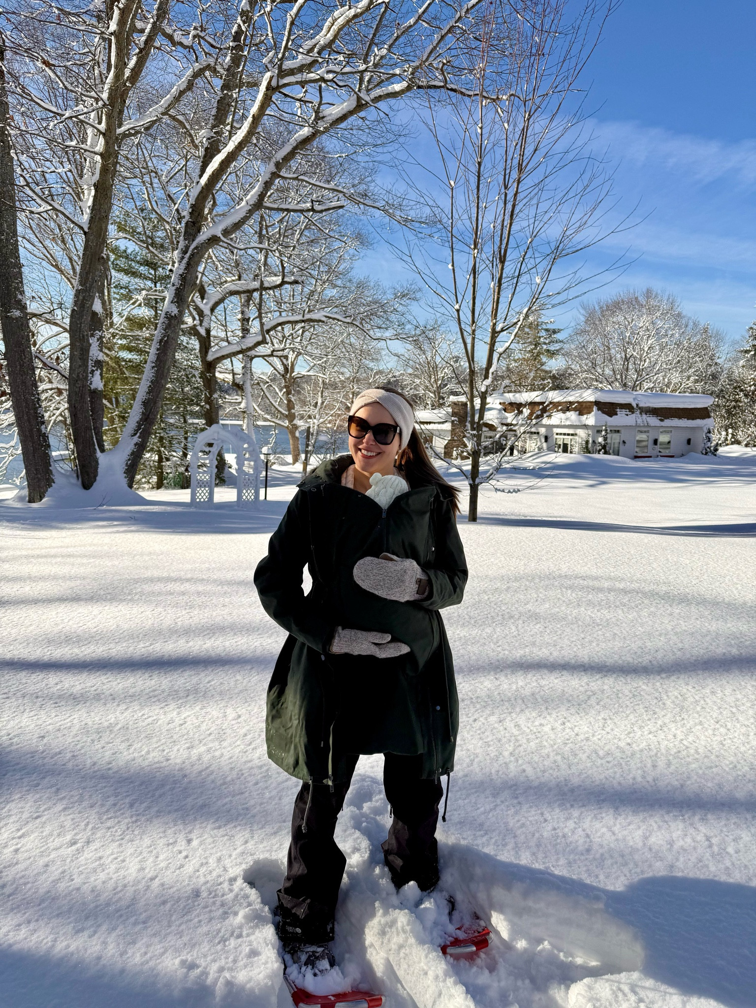 Baby wearing, 3 in 1 winter coat… I got a size 4, would maybe size down?! (Bought 4 based off of their sizing chart). Feels very high end, good quality, warm in -8C (temperature outside when this photo was taken)

#LTKBaby #LTKFamily #LTKSeasonal