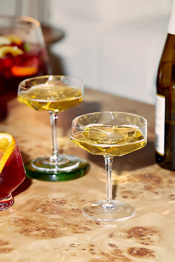 Viski Faceted Crystal Coupe Glass - Set Of 2 | Urban Outfitters (US and RoW)