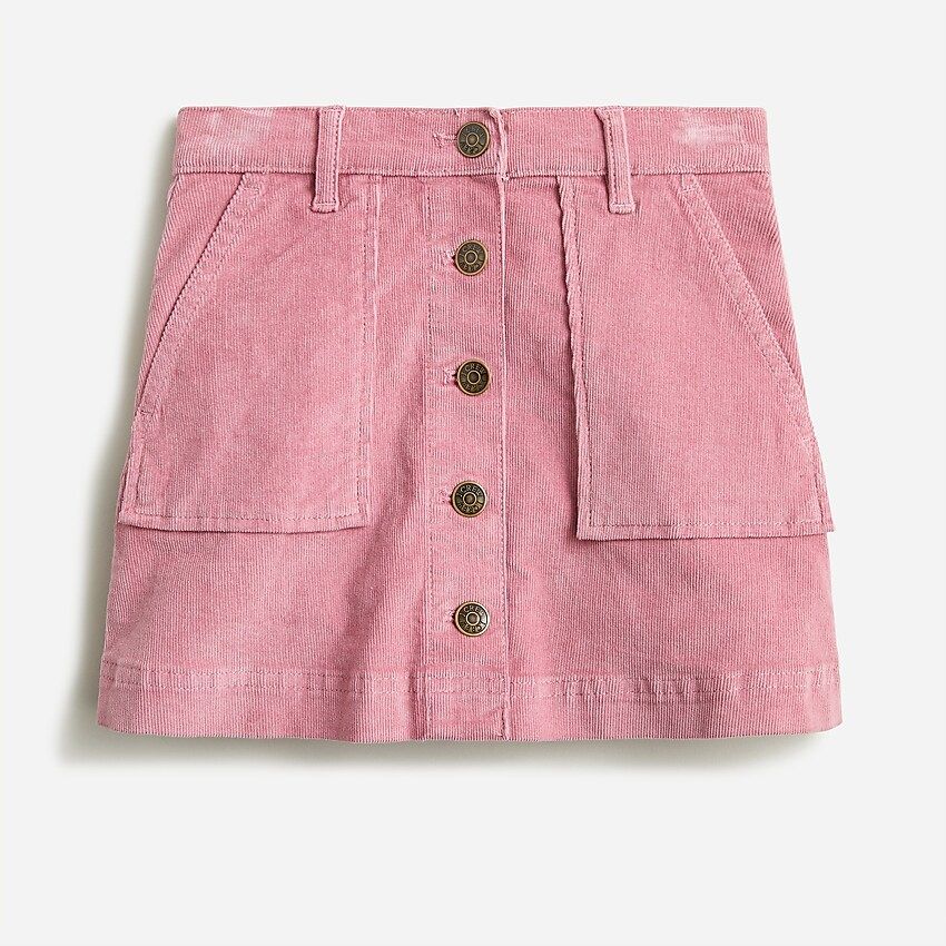 Girls' heart-pocket corduroy skirt | J.Crew US