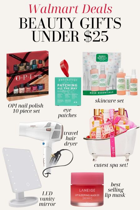 Walmart beauty gifts under $25!! Stocking stuffers, gifts for her, beauty gift guide 

#IYWYK #walmartpartner #walmartfinds @walmart

#LTKGiftGuide #LTKbeauty #LTKfindsunder50