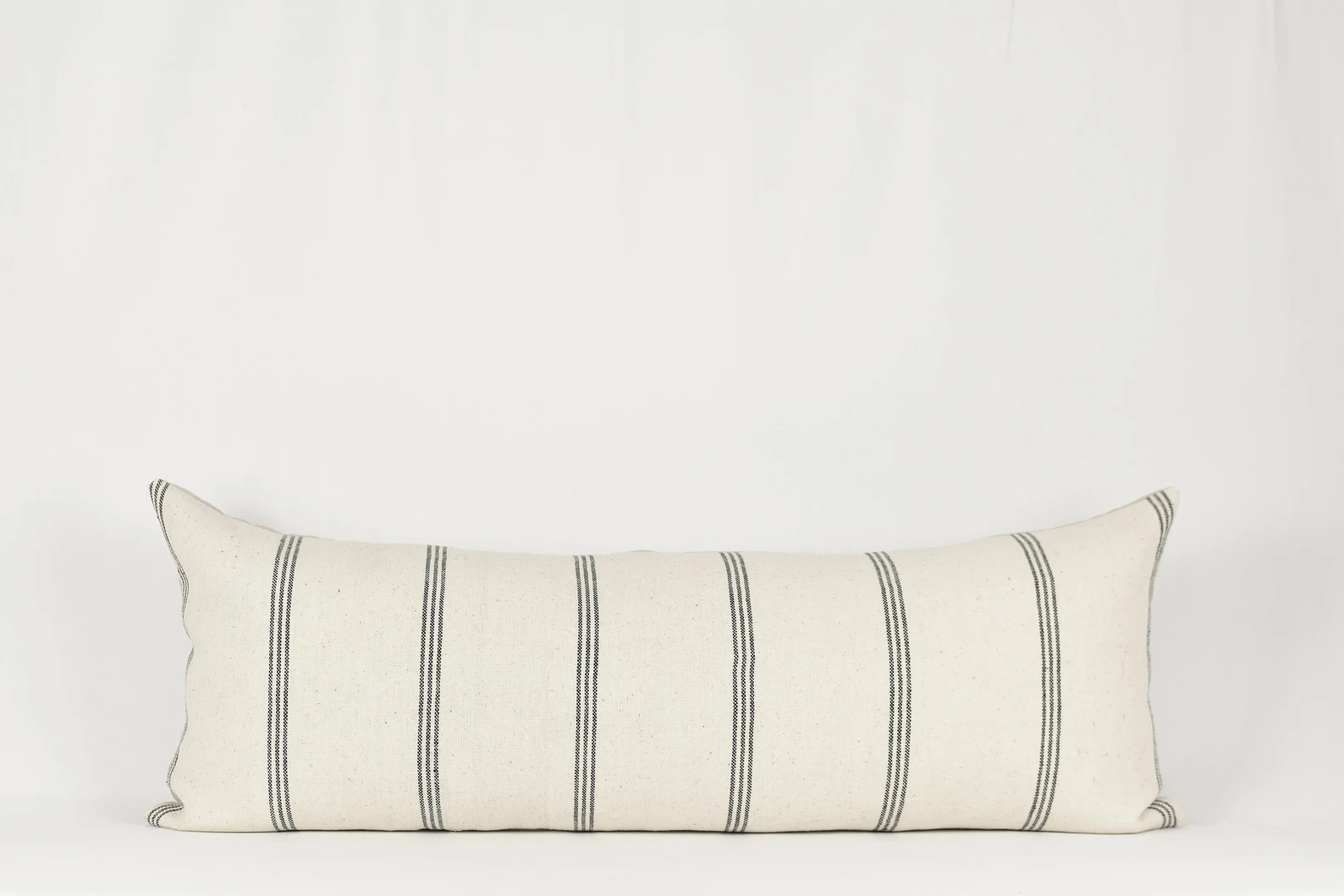 Heena Stripe Long Lumbar- Black and White Stripe Cotton Long Lumbar Pillow Cover | Etsy (US)
