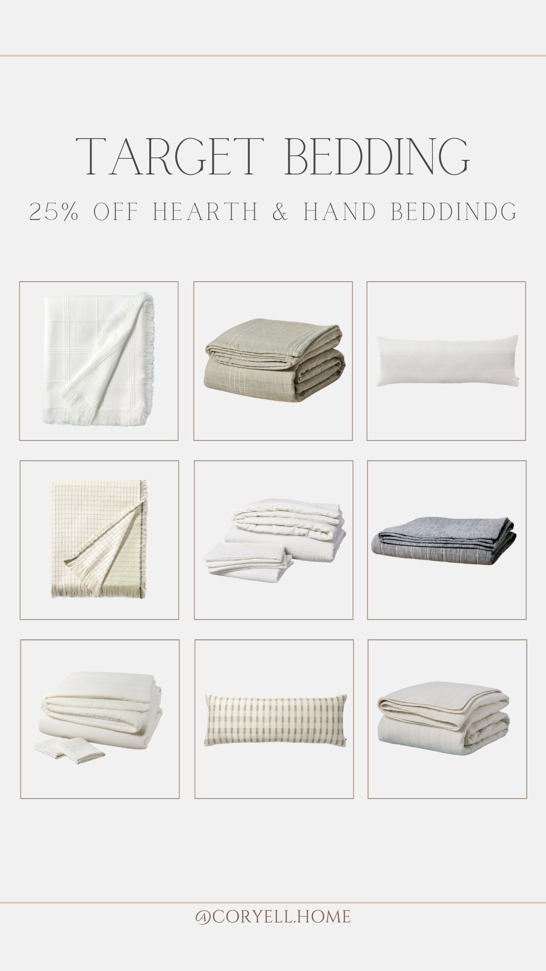 Hearth & Hand bedding at Target is 25% off right now! They have beautiful bases and layering pieces with texture, natural colors, and warmth. All very affordable too!! 

#LTKFindsUnder100 #LTKSaleAlert #LTKHome
