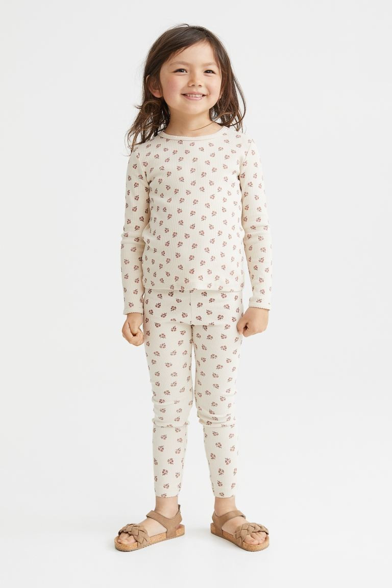 2-pack Ribbed Cotton Leggings | H&M (US + CA)