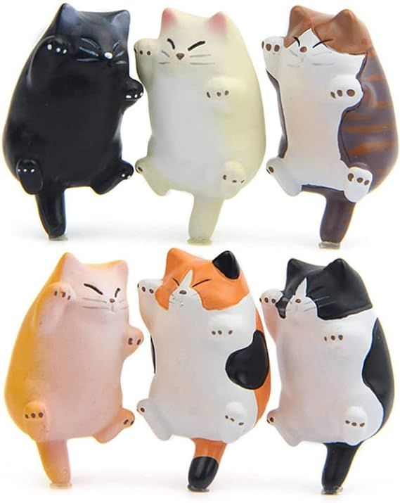 CHICHIC 6 Pack Fun Cat Refrigerator Magnets Office Magnet, Kitchen Decor Fridge Cat Ornament, Per... | Amazon (US)