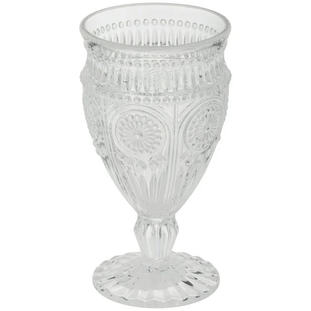 The Pioneer Woman Adeline 12-Ounce Footed Glass Goblets, Set of 4, Clear - Walmart.com | Walmart (US)