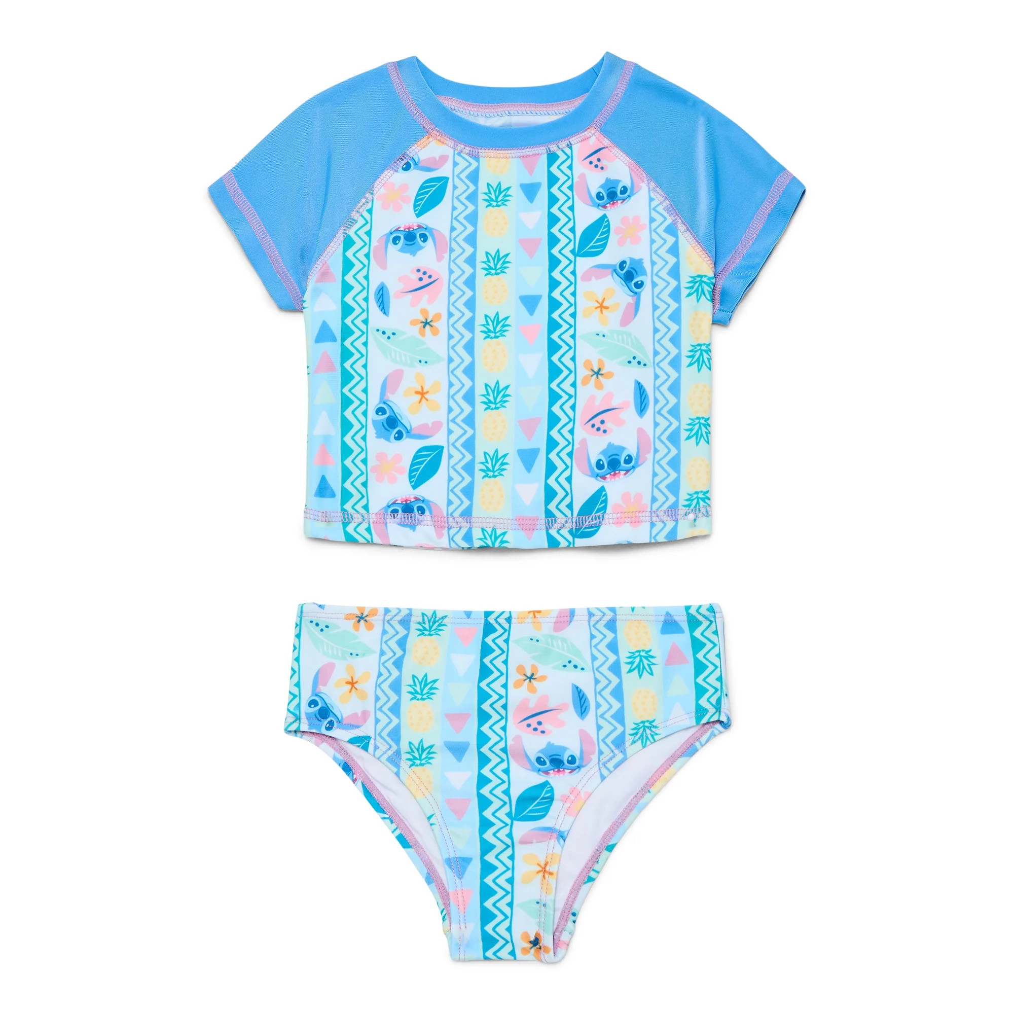 Character Toddler Girl Rash Guard Bikini Swimsuit Set, 2-Piece, Sizes 12M-5T | Walmart (US)