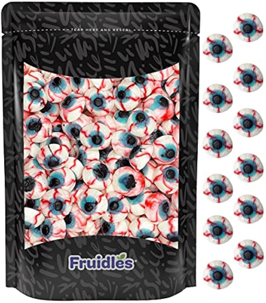 Fruidles Gummy Eyeballs Halloween Candy, Trick-Or-Treat Party Bag Fillers, Party Favor (Half-Poun... | Amazon (US)