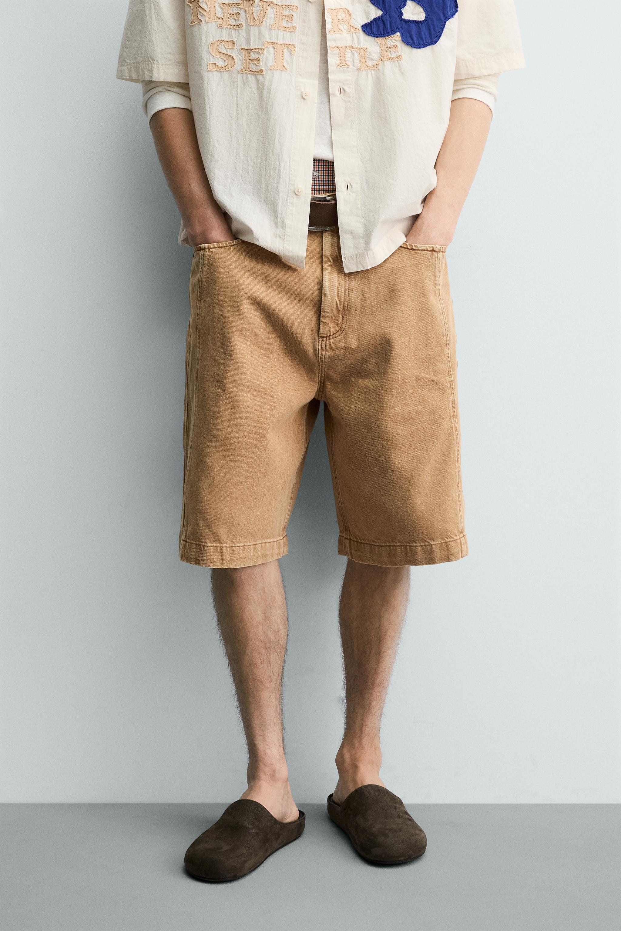 BUTTONED BAGGY FIT SHORTS | Zara US