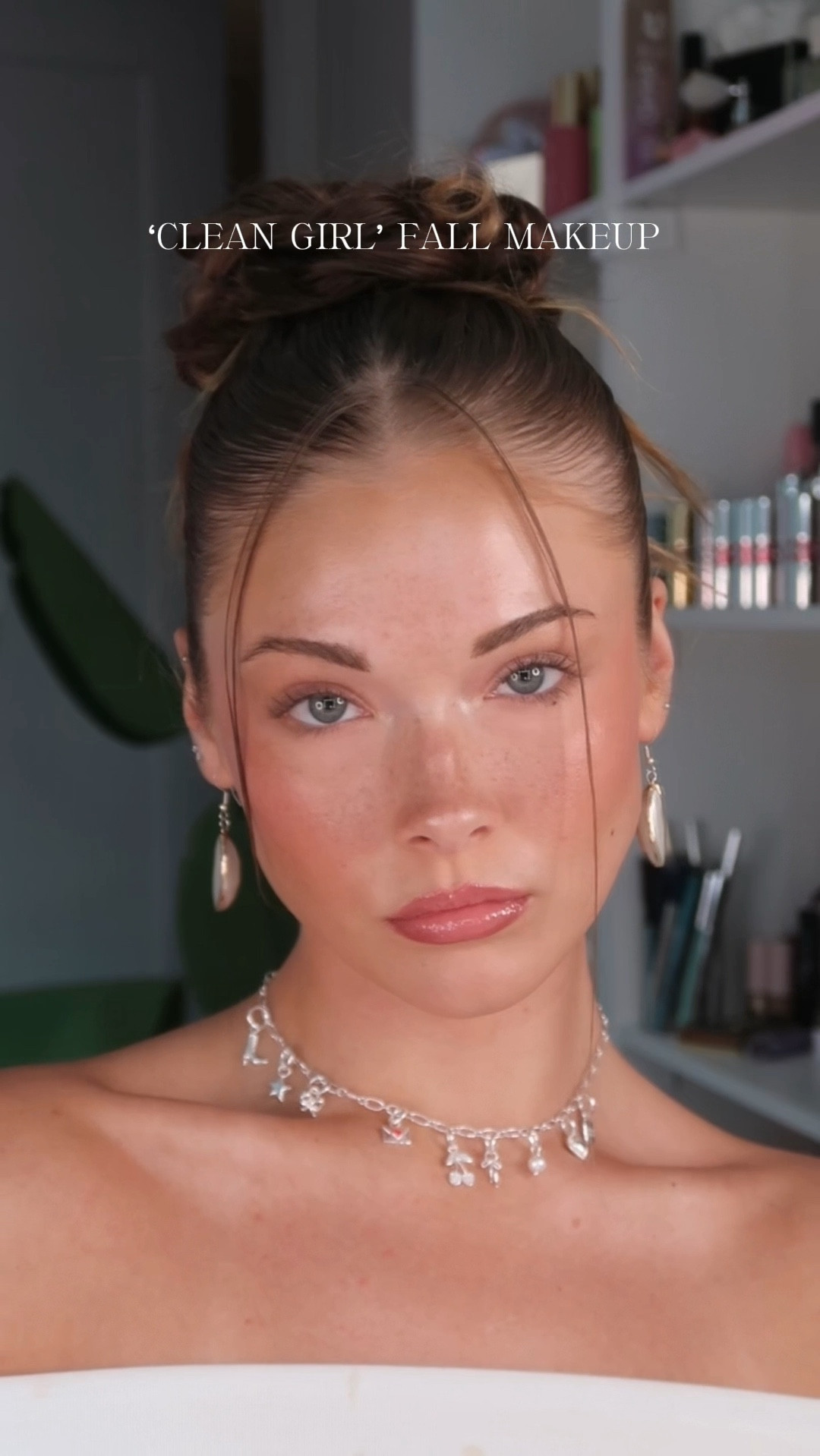 clean girl fall makeup!! 🍂🤍🎀