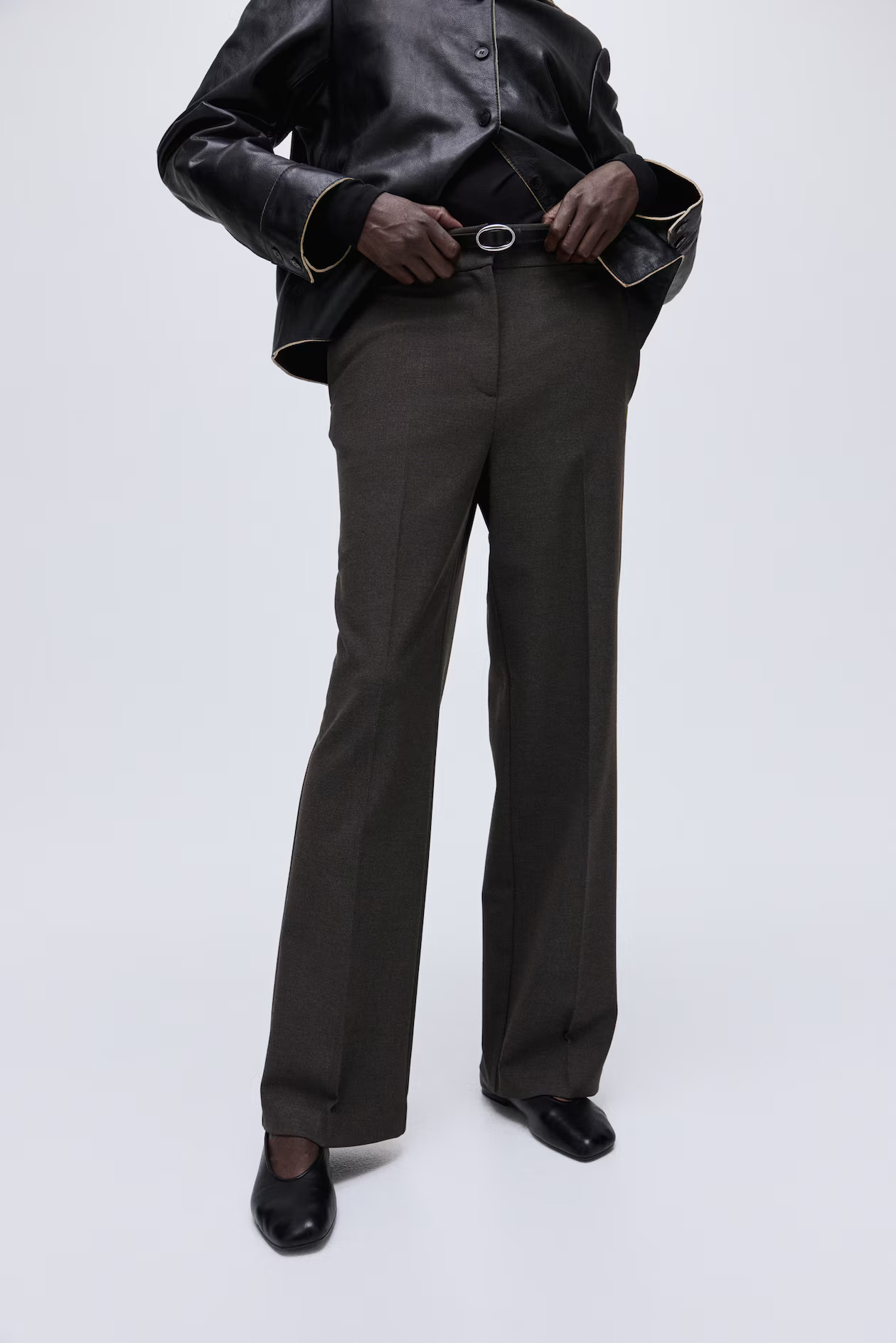 Tailored trousers - Dark brown - Ladies | H&M GB | H&M (UK, MY, IN, SG, PH, TW, HK)