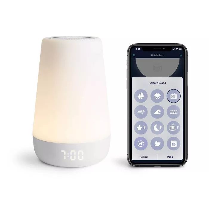 Hatch Rest Plus Sound Machine Night Light Time to Rise Audio Monitor | Target