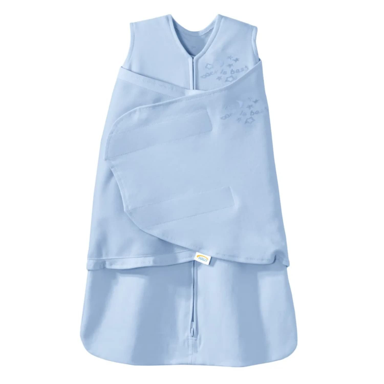 HALO 100% Cotton Sleepsack Swaddle, 3-Way Adjustable Wearable Blanket, TOG 1.5, Baby Blue, Newbor... | Amazon (US)