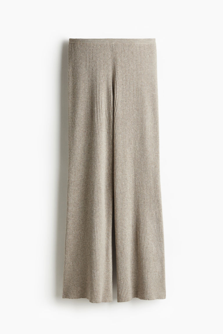 H & M - Rib-knit trousers - Brown | H&M (UK, MY, IN, SG, PH, TW, HK)