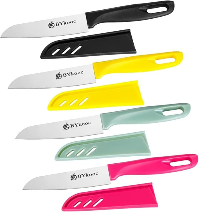 8 pieces Paring Knives (4PCS Peeling Knives and 4PCS Knife Sheath), Ultra Sharp Vegetable and Fru... | Amazon (US)