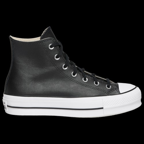 Converse Womens Converse All Star Platform Hi Leather - Womens Shoes White/Black Size 07.5 | Foot Locker (US)