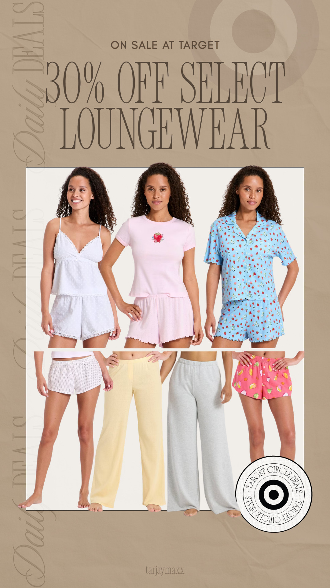 Cute pajamas and lounge sets on sale? Say less 💕 Select loungewear is 30% off  including pajama shorts, matching sets, and comfy lounge pants. Perfect for summer mornings, cozy nights, or if you're like me and basically live in loungewear whenever you're home. 

wedding guest dress summer, summer outfits, summer dresses, country concert outfits, date night outfits, plus size fashion, business casual workwear, vacation outfits beach, work outfits, travel outfits, target finds, target deal, target circle week, target circle, loungewear, pajamas, pajama set, sleepwear, target pajamas, target loungewear, matching pajama set, comfy clothes, lounge set, women's fashion, target style, target fashion, summer pajamas, pajama shorts, cozy essentials, everyday essentials, target haul, target shopping, affordable fashion, women's clothing, summer essentials, cute pajamas, lounge pants, target must haves, on sale now, target deals
 

 #LTKgrwm #LTKootd #LTKselfcare