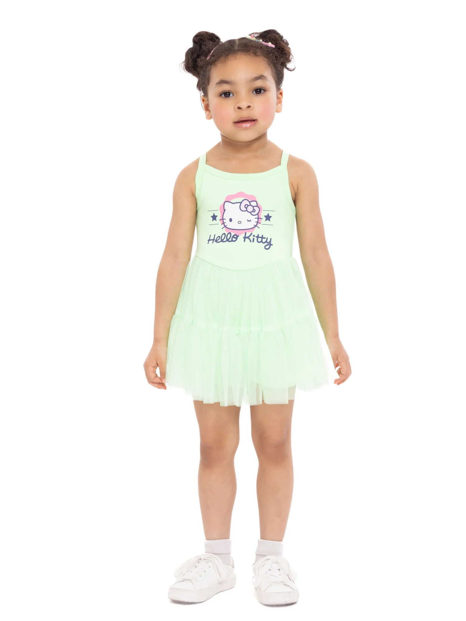 Hello Kitty Toddler Girl Sleeveless Graphic Tulle Skirted Romper, Sizes 12 Months-5T - Walmart.co... | Walmart (US)